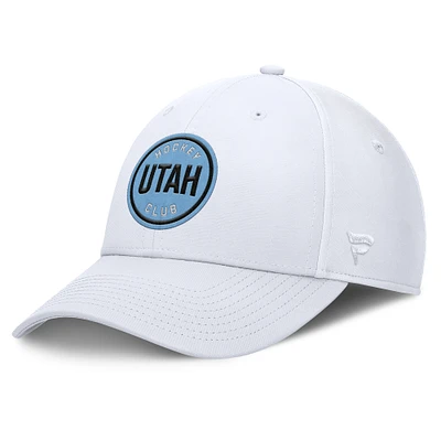 Men's Fanatics White NHL Utah Patch Flex Hat