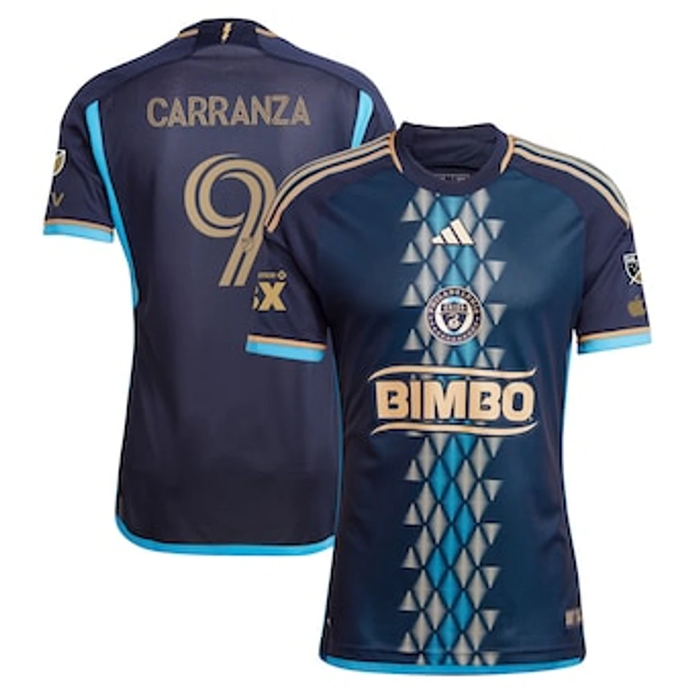 Men's adidas Julian Carranza Navy Philadelphia Union 2024 Primary Authentic Player Jersey