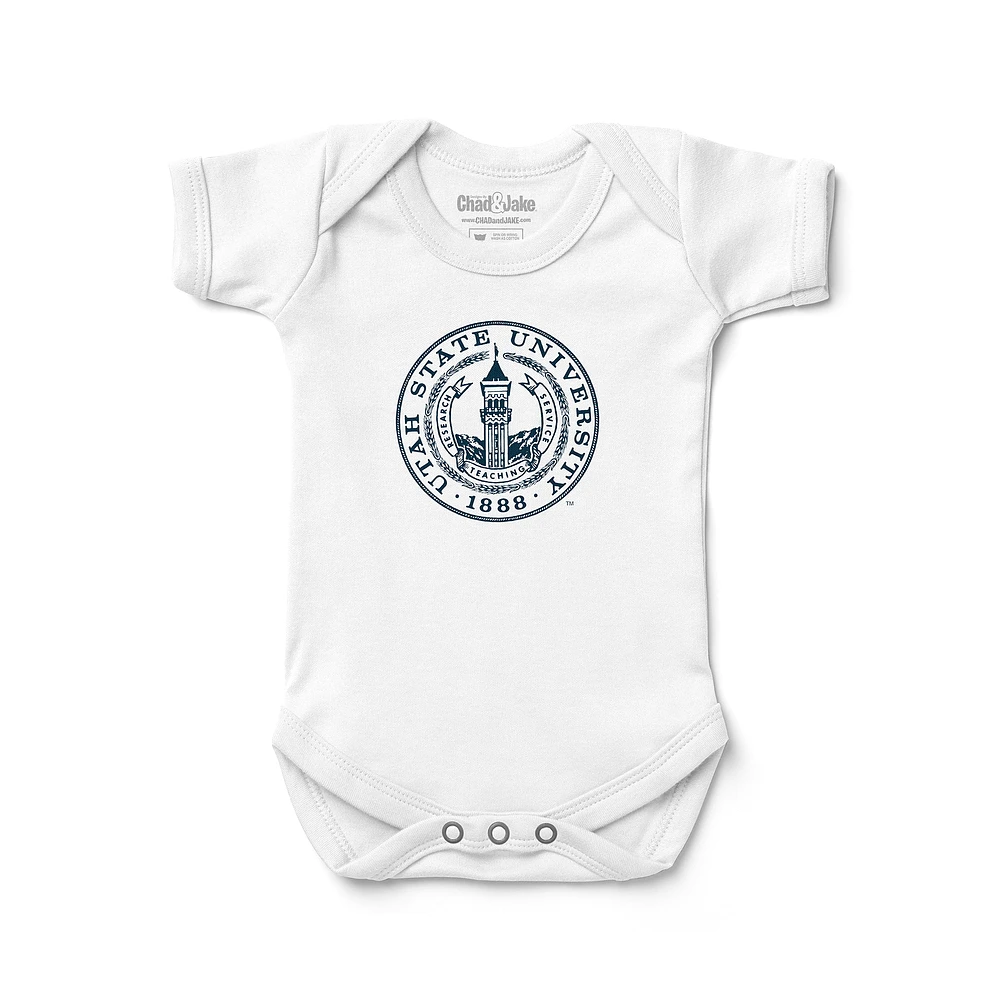 Newborn & Infant Chad Jake White Utah State Aggies Bodysuit