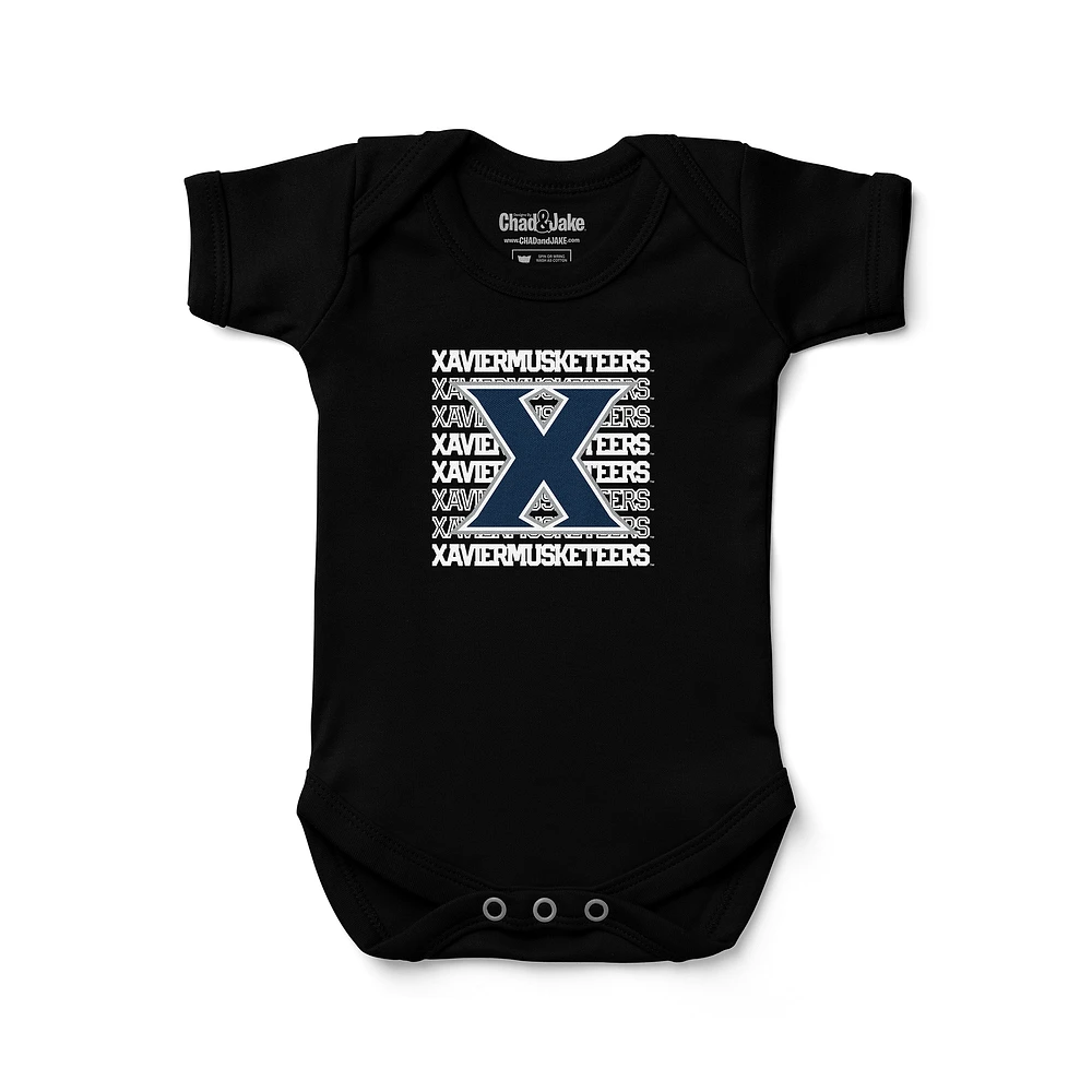 Newborn & Infant Chad Jake Black Xavier Musketeers Retro Bodysuit