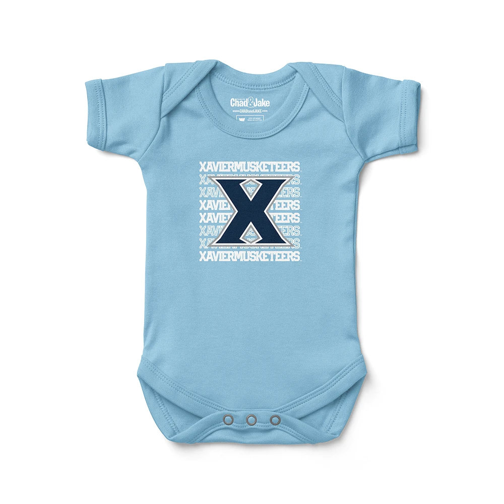 Newborn & Infant Chad Jake Light Blue Xavier Musketeers Retro Bodysuit