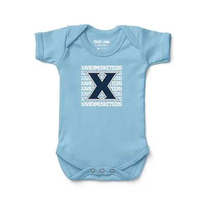 Newborn & Infant Chad Jake Light Blue Xavier Musketeers Retro Bodysuit