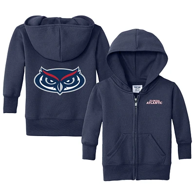 Toddler Chad & Jake  Navy Florida Atlantic Owls Logo Full-Zip Hoodie Jacket