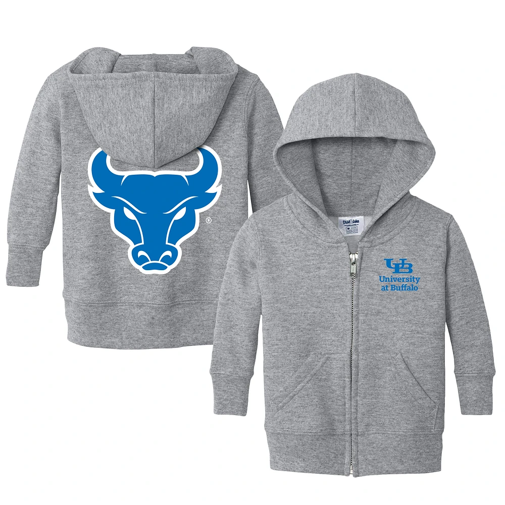 Toddler Chad & Jake Heather Gray Buffalo Bulls Logo Full-Zip Hoodie Jacket