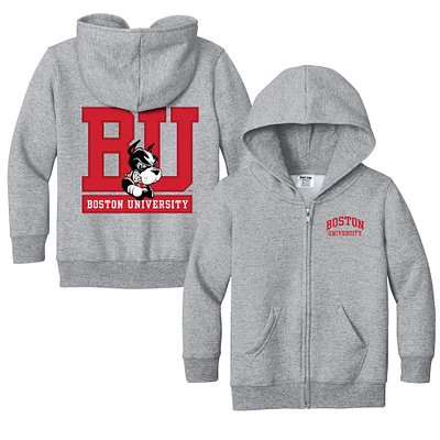 Toddler Chad & Jake  Heather Gray Boston University Logo Full-Zip Hoodie Jacket