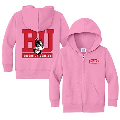 Toddler Chad & Jake Pink Boston University Logo Full-Zip Hoodie Jacket
