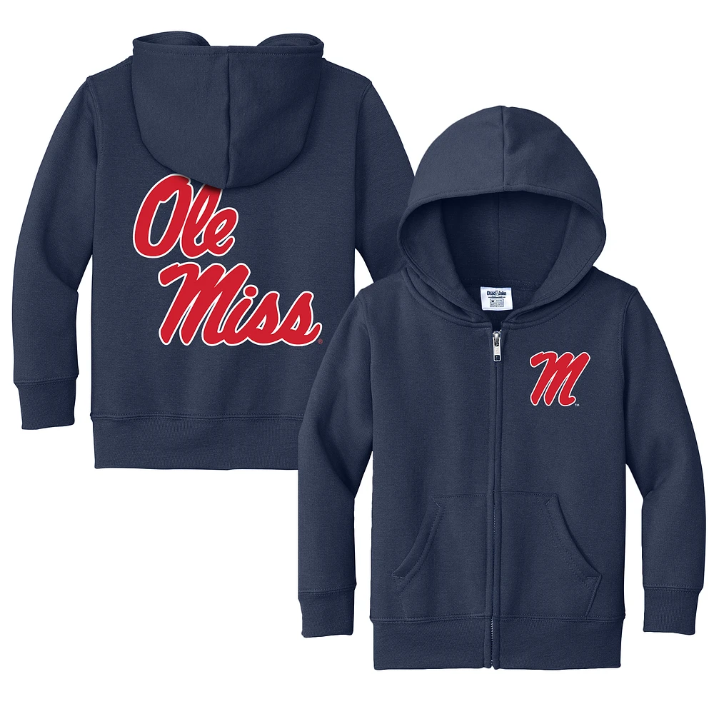 Toddler Chad & Jake Navy Ole Miss Rebels Logo Full-Zip Hoodie Jacket