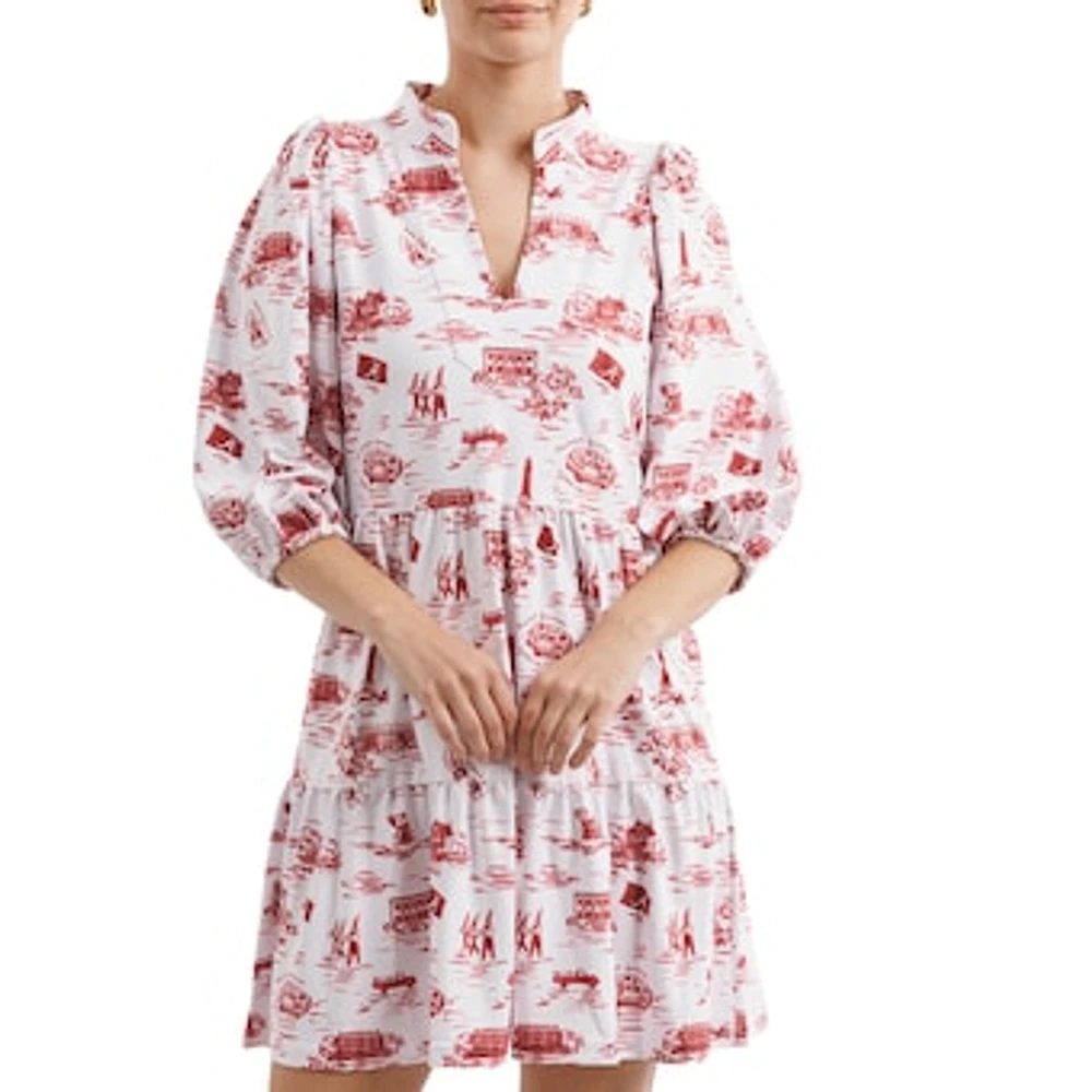 Women's Smith & Quinn White/Crimson Alabama Crimson Tide Tailgate Collection Tory Dress