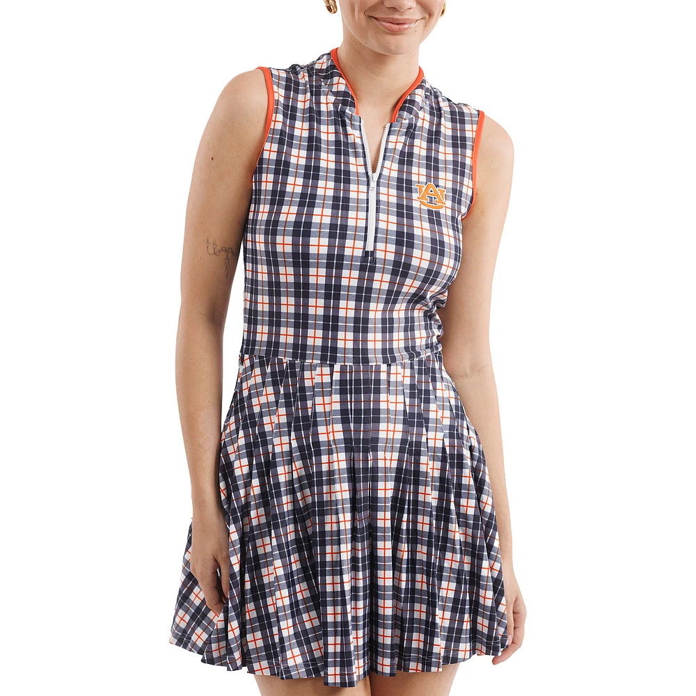 Women's Smith & Quinn Navy/ Auburn Tigers Tailgate Collection Mackenzie Pleated Dress