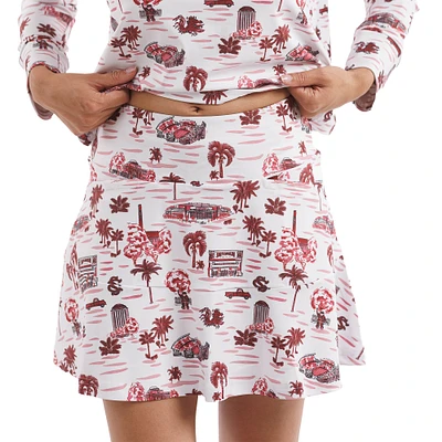 Women's Smith & Quinn White/Garnet South Carolina Gamecocks Tailgate Collection Molly Skort