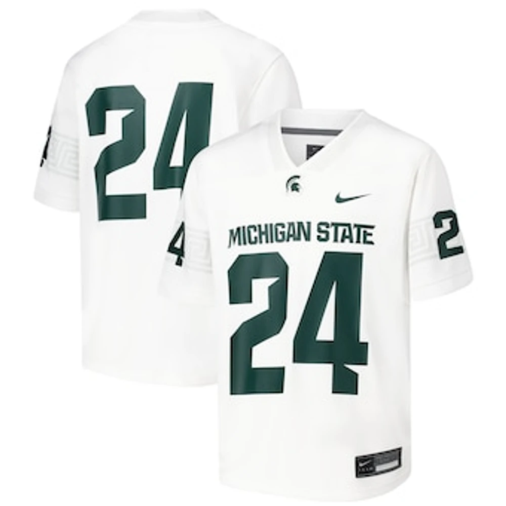 Youth Nike #24 White Michigan State Spartans Untouchable Football Jersey