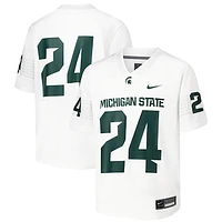 Youth Nike #24 White Michigan State Spartans Untouchable Football Jersey