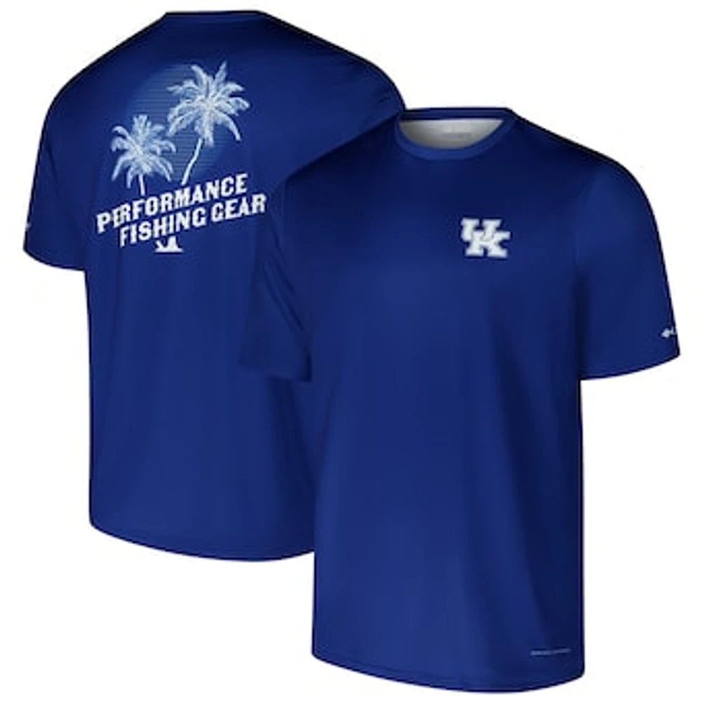 Men's Columbia Royal Kentucky Wildcats PFG Terminal Tackle™ Omni-Shade™ T-Shirt