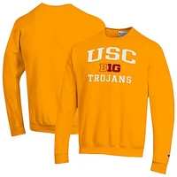 Men's Champion Gold USC Trojans Big Ten Powerblend Pullover Sweatshirt