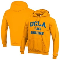 Men's Champion Gold UCLA Bruins Big 10 Powerblend Pullover Hoodie