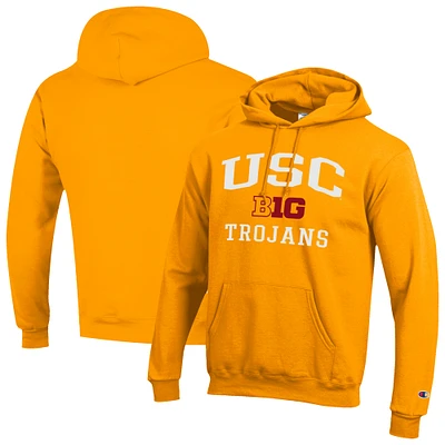 Men's Champion Gold USC Trojans Big 10 Powerblend Pullover Hoodie