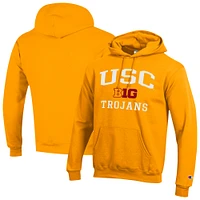 Men's Champion Gold USC Trojans Big 10 Powerblend Pullover Hoodie
