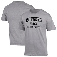 Men's Champion Gray Rutgers Scarlet Knights Big Ten T-Shirt