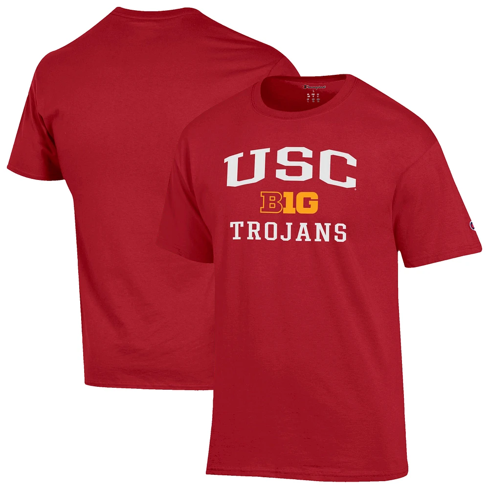 Men's Champion Cardinal USC Trojans Big Ten T-Shirt