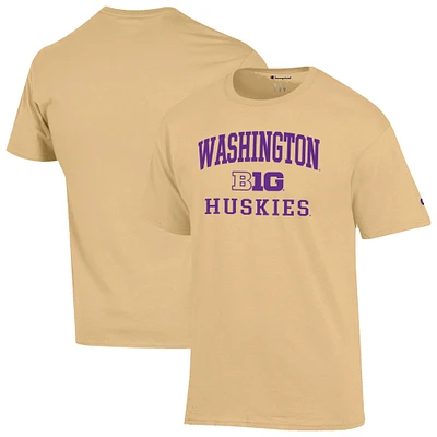 Men's Champion Gold Washington Huskies Big Ten T-Shirt