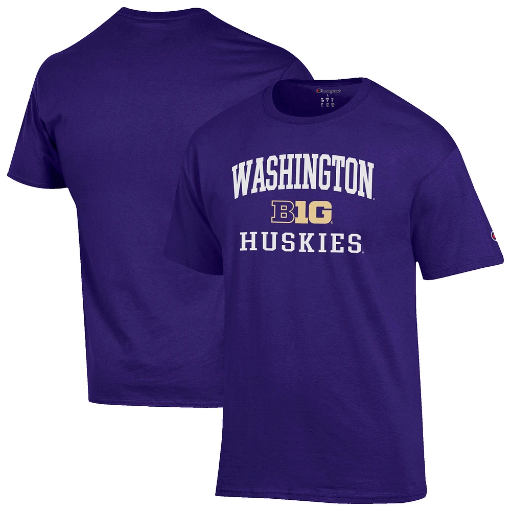 Men's Champion Purple Washington Huskies Big Ten T-Shirt