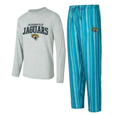 Men's Concepts Sport Jacksonville Jaguars Petition Long Sleeve T-Shirt & Pants Sleep Set