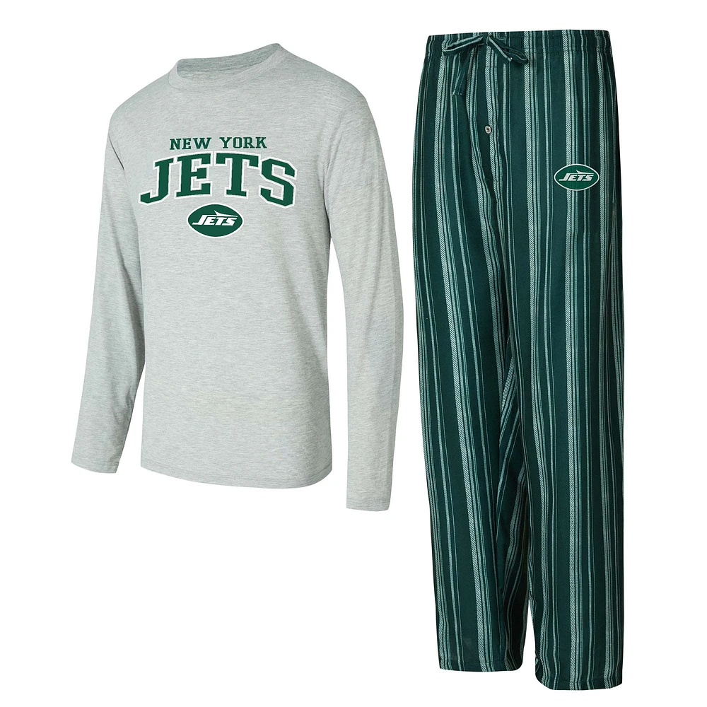 Men's Concepts Sport New York Jets Petition Long Sleeve T-Shirt & Pants Sleep Set