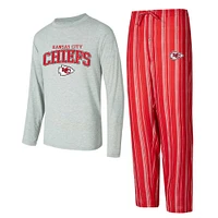 Men's Concepts Sport Kansas City Chiefs Petition Long Sleeve T-Shirt & Pants Sleep Set