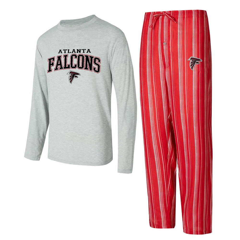 Men's Concepts Sport Atlanta Falcons Petition Long Sleeve T-Shirt & Pants Sleep Set