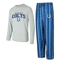 Men's Concepts Sport Indianapolis Colts Petition Long Sleeve T-Shirt & Pants Sleep Set