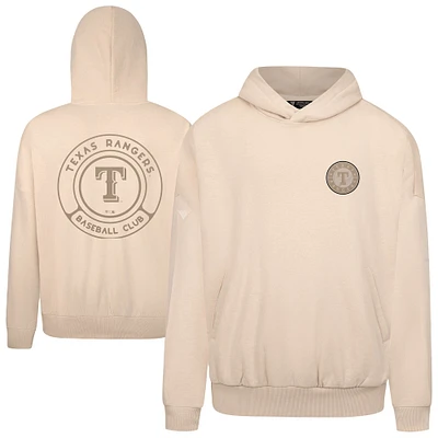 Men's Levelwear Khaki Texas Rangers Contact Oversized Pullover Hoodie