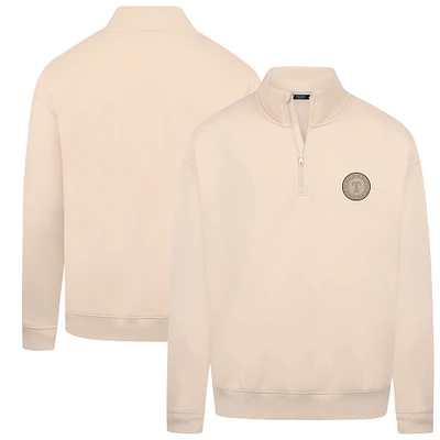 Men's Levelwear Khaki Texas Rangers Murray Quarter-Zip Sweatshirt