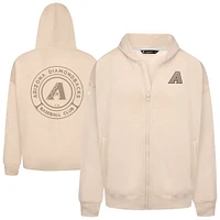 Men's Levelwear Khaki Arizona Diamondbacks Uphill Oversized Full-Zip Hoodie