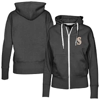 Women's Levelwear Black Seattle Mariners Gardinia Full-Zip Hoodie