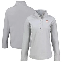 Women's Cutter & Buck  Gray Chicago Bears Hunts Point Eco Half-Snap Sweatshirt