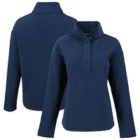 Women's Cutter & Buck  Navy Jacksonville Jaguars Hunts Point Eco Half-Snap Sweatshirt
