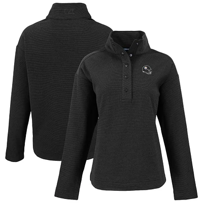 Women's Cutter & Buck Pittsburgh Steelers Hunts Point Eco Half-Snap Sweatshirt