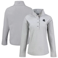 Women's Cutter & Buck  Gray Seattle Seahawks Hunts Point Eco Half-Snap Sweatshirt
