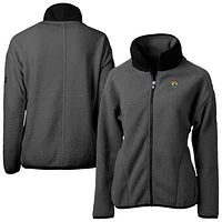 Women's Cutter & Buck Charcoal Jacksonville Jaguars  Cascade Eco Sherpa Fleece Full-Zip Jacket