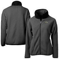 Women's Cutter & Buck Charcoal Baltimore Ravens  Cascade Eco Sherpa Fleece Full-Zip Jacket