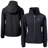 Women's Cutter & Buck Black New York Giants Helmet Charter Eco Recycled Full-Zip Jacket