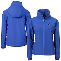 Women's Cutter & Buck Royal New York Giants Helmet Charter Eco Recycled Full-Zip Jacket