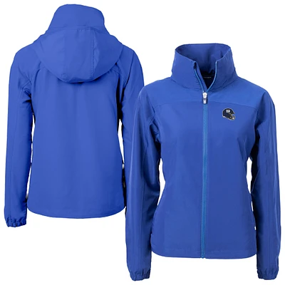 Women's Cutter & Buck Royal New York Giants Helmet Charter Eco Recycled Full-Zip Jacket