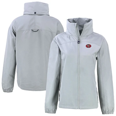 Women's Cutter & Buck Gray San Francisco 49ers  Charter Eco Recycled Full-Zip Jacket