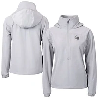 Women's Cutter & Buck Gray Indianapolis Colts  Charter Eco Recycled Half-Zip Hooded Anorak Jacket
