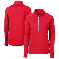 Women's Cutter & Buck Washington Commanders Americana Adapt Eco Knit Stretch Recycled Raglan Half-Zip Top