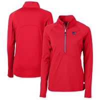 Women's Cutter & Buck Washington Commanders Americana Adapt Eco Knit Stretch Recycled Raglan Half-Zip Top