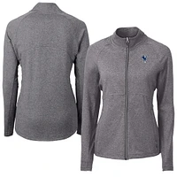 Women's Cutter & Buck Heather Black Indianapolis Colts Adapt Eco Knit Full-Zip Jacket