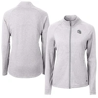 Women's Cutter & Buck Heather Gray Indianapolis Colts Adapt Eco Knit Full-Zip Jacket