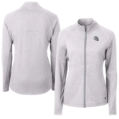 Women's Cutter & Buck Heather Gray Indianapolis Colts Adapt Eco Knit Full-Zip Jacket